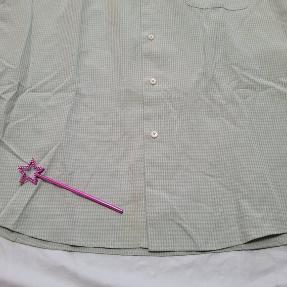 Perry Ellis Button up Shirt Plaid & Gingham Set of 2 Short Sleeves Collar Pocket - Picture 6 of 11